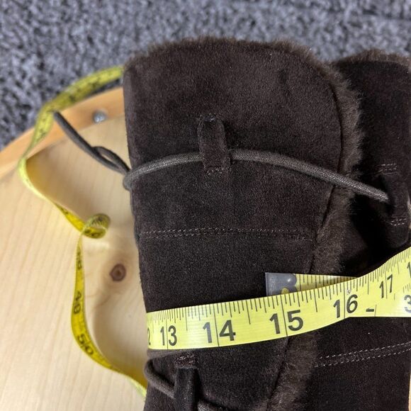 Kalso Earth Montage Beaver Negative Heel Boot Womens 6.5B Suede Brown Fur Lined - Picture 6 of 13